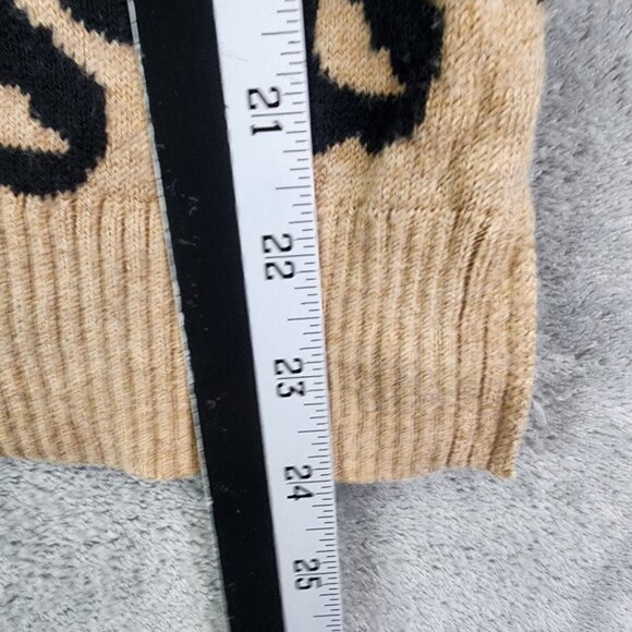 Womens A New Day Sweater Brown & Black Leopard Print Long Sleeve Crew Neck XL - Picture 7 of 8